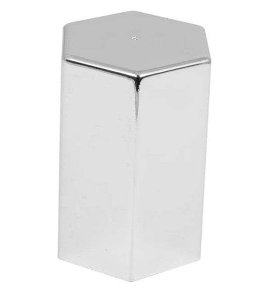 SCREW ON Hex Flat Top Chrome Plastic 33mm Lug Nut Cover 3" H(Packs of 10)