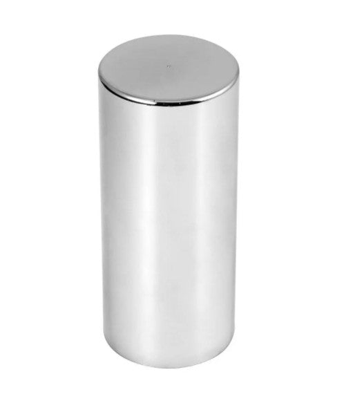 SCREW ON CHROME PLASTIC 33MM FLAT TOP CYLINDER LUG NUT COVER 3.5"H (packs of 10)