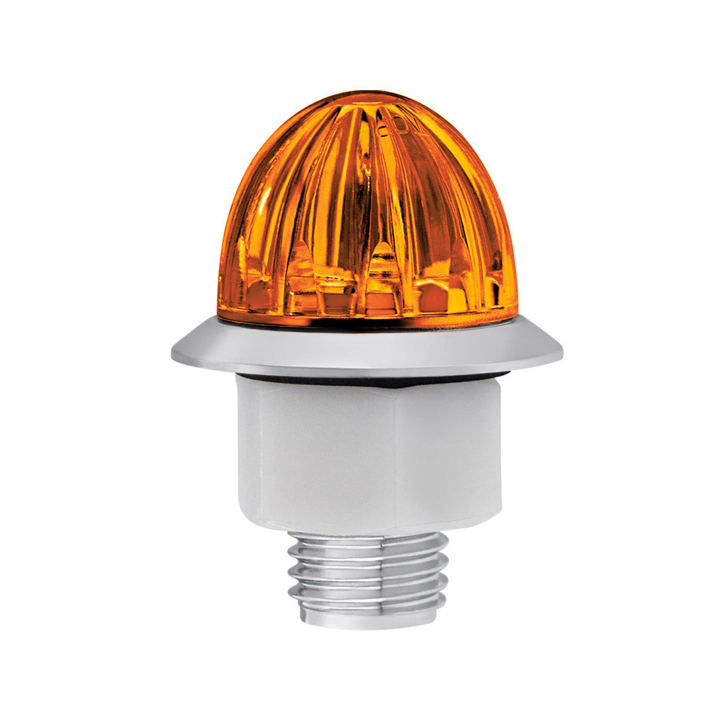 4 LED 3/4" MINI WATERMELON AMBER/BLUE LIGHT WITH CLEAR LENS (CLEARANCE/MARKER)