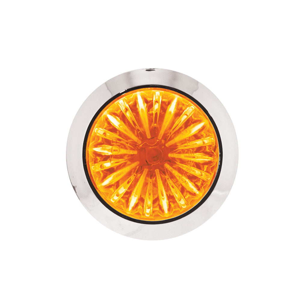4 LED 3/4" MINI WATERMELON AMBER/BLUE LIGHT WITH CLEAR LENS (CLEARANCE/MARKER)