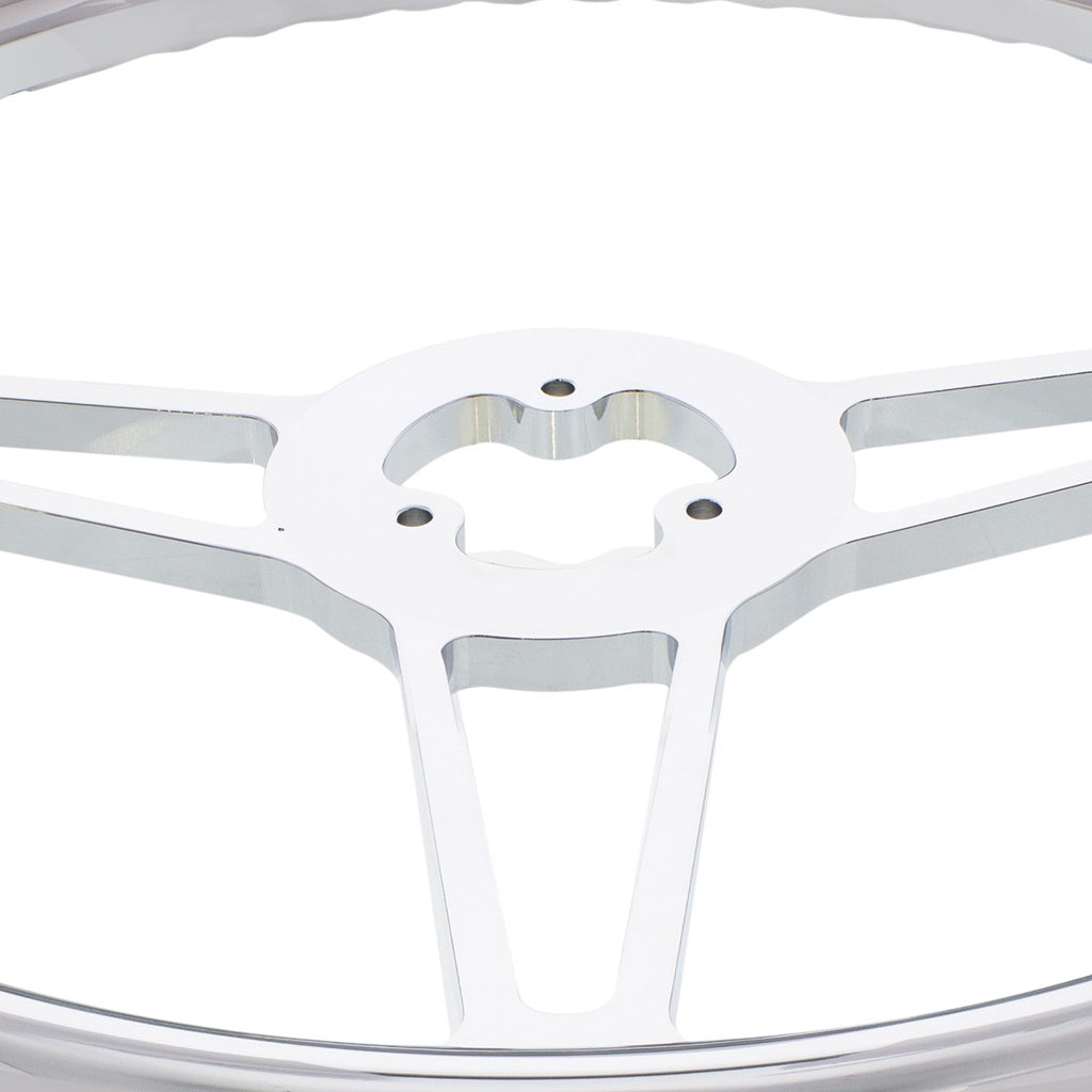 18" Chrome Aluminum "Chopper" Style Steering Wheel