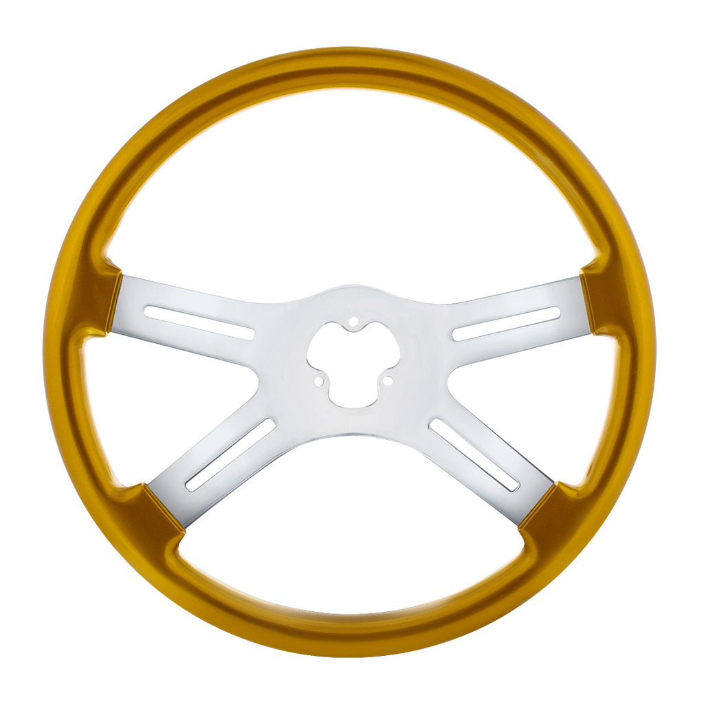 18" Vibrant Color 4 Spoke Steering Wheel