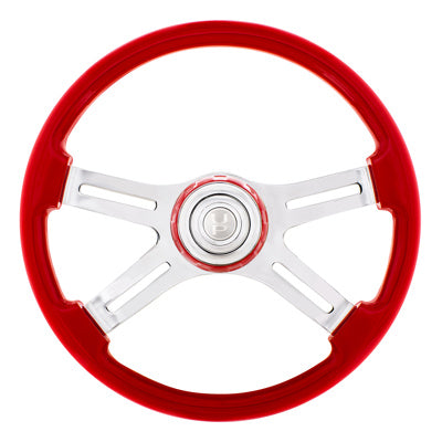 18" 4 Spoke Steering Wheel With Color Matching Horn Bezel