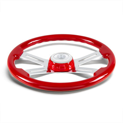 18" 4 Spoke Steering Wheel With Color Matching Horn Bezel