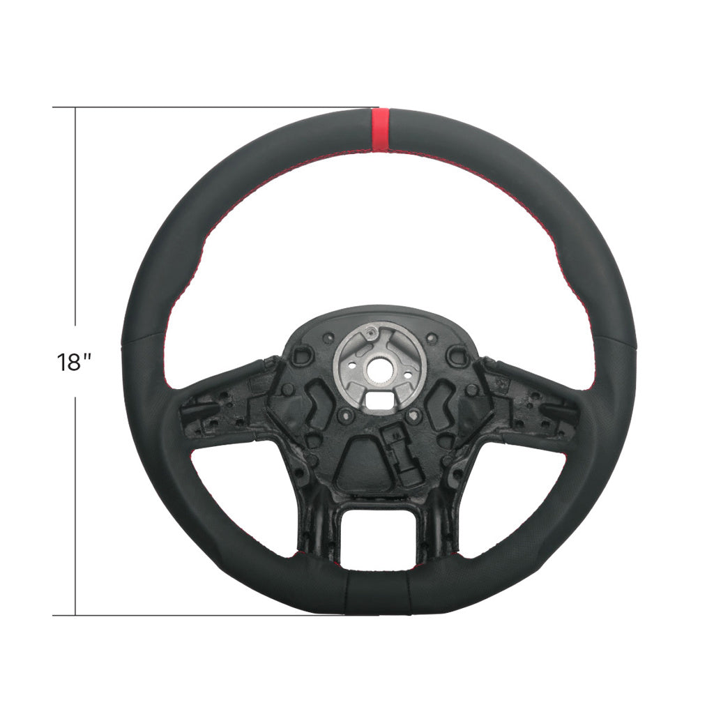 18" YourGrip GT PRO Leather Steering Wheel For 2012-2021 Peterbilt 579 & 2013-2021 Kenworth T680