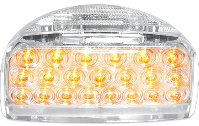 LED TURN SIGNAL LIGHT FOR PETERBILT - AMBER/CLEAR