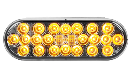 OVAL PEARL LED LIGHT SMOKE LENS - PARK/TURN/CLEARANCE - AMBER/SMOKE