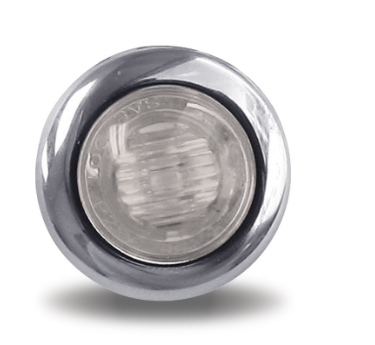 3/4" CLEAR AMBER ROUND LED LIGHT - 3 DIODES - TRIPLE FEMALE