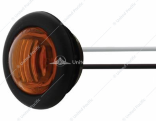 SINGLE SMD LED MINI LIGHT CLEARANCE/MARKER WITH RUBBER GROMMET - AMBER LED/AMBER LENS