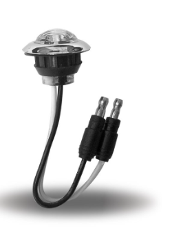 3/4" AMBER MARKER ROUND LED LIGHT - 3 DIODES - DOUBLE MALE