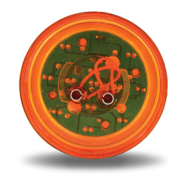 2" AMBER MARKER ROUND LED LIGHT - 9 DIODES