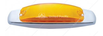 12 LED RECTANGULAR LIGHT (CLEARANCE/MARKER) WITH CHROME BEZEL