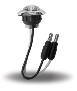 3/4" CLEAR RED MARKER ROUND LED LIGHT - 3 DIODES