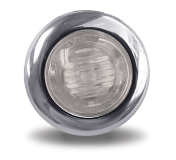 3/4" CLEAR RED MARKER ROUND LED LIGHT - 3 DIODES