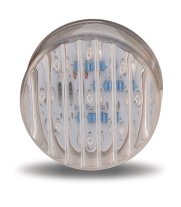 2" CLEAR RED MARKER ROUND LED LIGHT - 9 DIODES