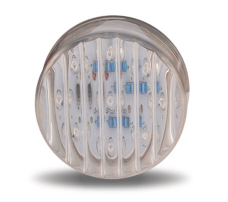 2.5" CLEAR RED MARKER ROUND LED LIGHT - 13 DIODES