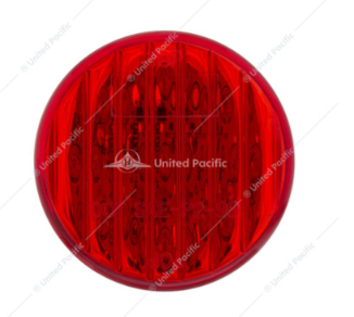 9 LED 2" ROUND LIGHT CLEARANCE/MARKER - RED LED/RED LENS
