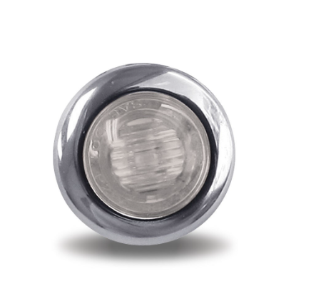 3/4" RED MARKER TO WHITE AUXILIARY ROUND LED LIGHT - 2 DIODES