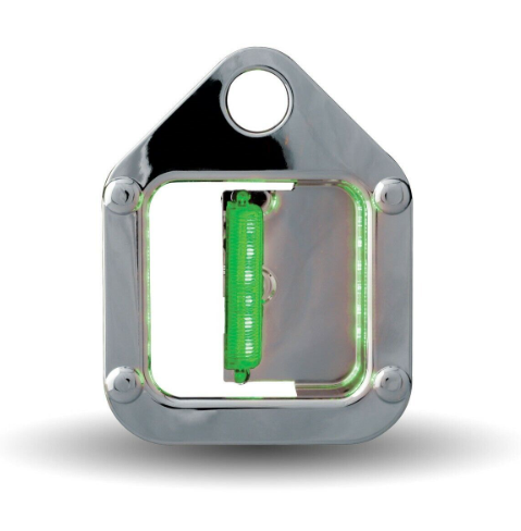 DOOR HANDLE COVER WITH GREEN LED LIGHT (PASSENGER) 4 RIVET 2005 & OLDER KENWORTH