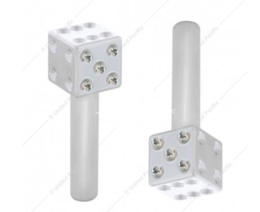Chrome Dice Door Lock Knobs (2Pc/Set)