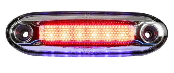 LED SIDE MARKER LIGHT W/ UNDER GLOW EFFECT RED LENS/BLUE UNDERGLOW