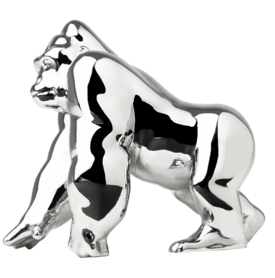 GORILLA KING HOOD ORNAMENT - CHROME DIE CAST