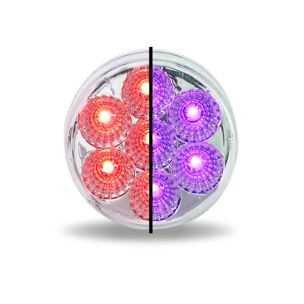 2.5″ Red Marker to Purple Auxiliary Round LED Light – 7 Diodes