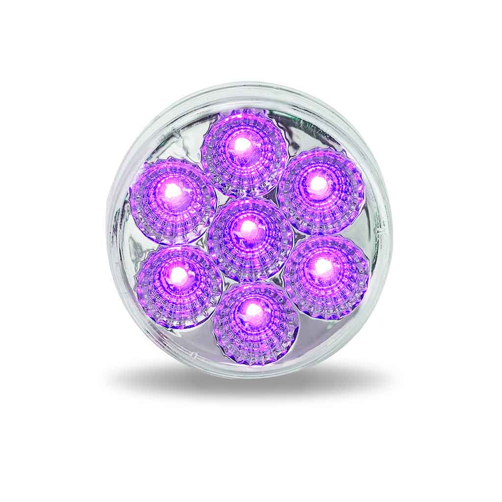 2.5″ Red Marker to Purple Auxiliary Round LED Light – 7 Diodes