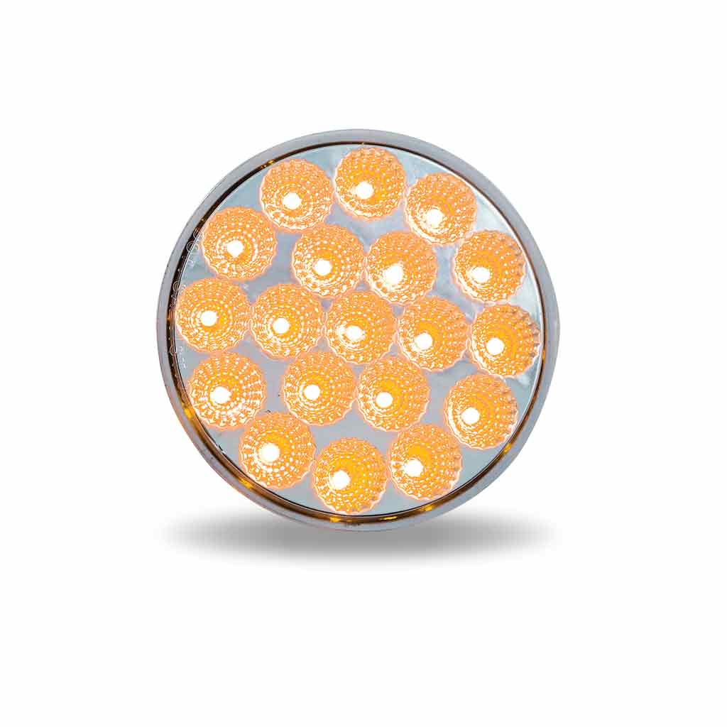 4″ Amber Marker to Blue Auxiliary Round LED Light – 19 Diodes