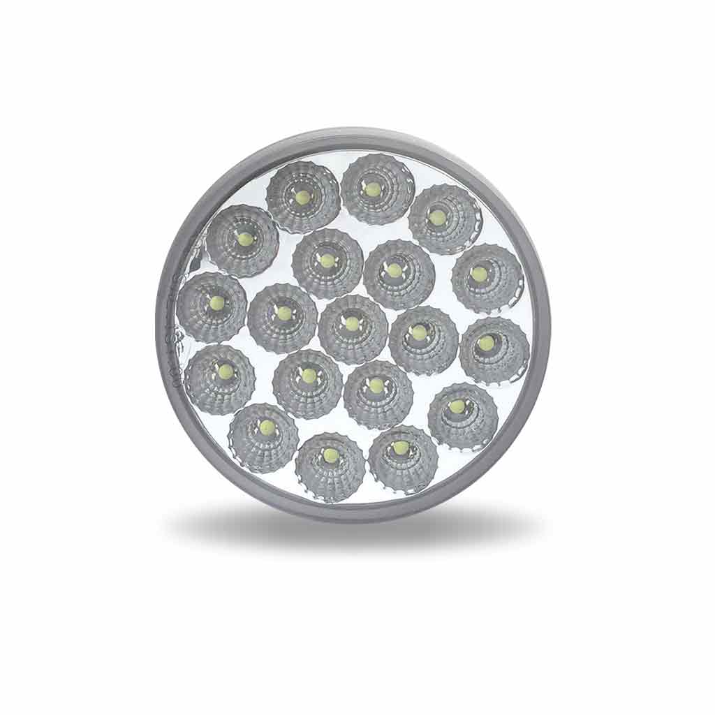 4″ Amber Marker to Blue Auxiliary Round LED Light – 19 Diodes