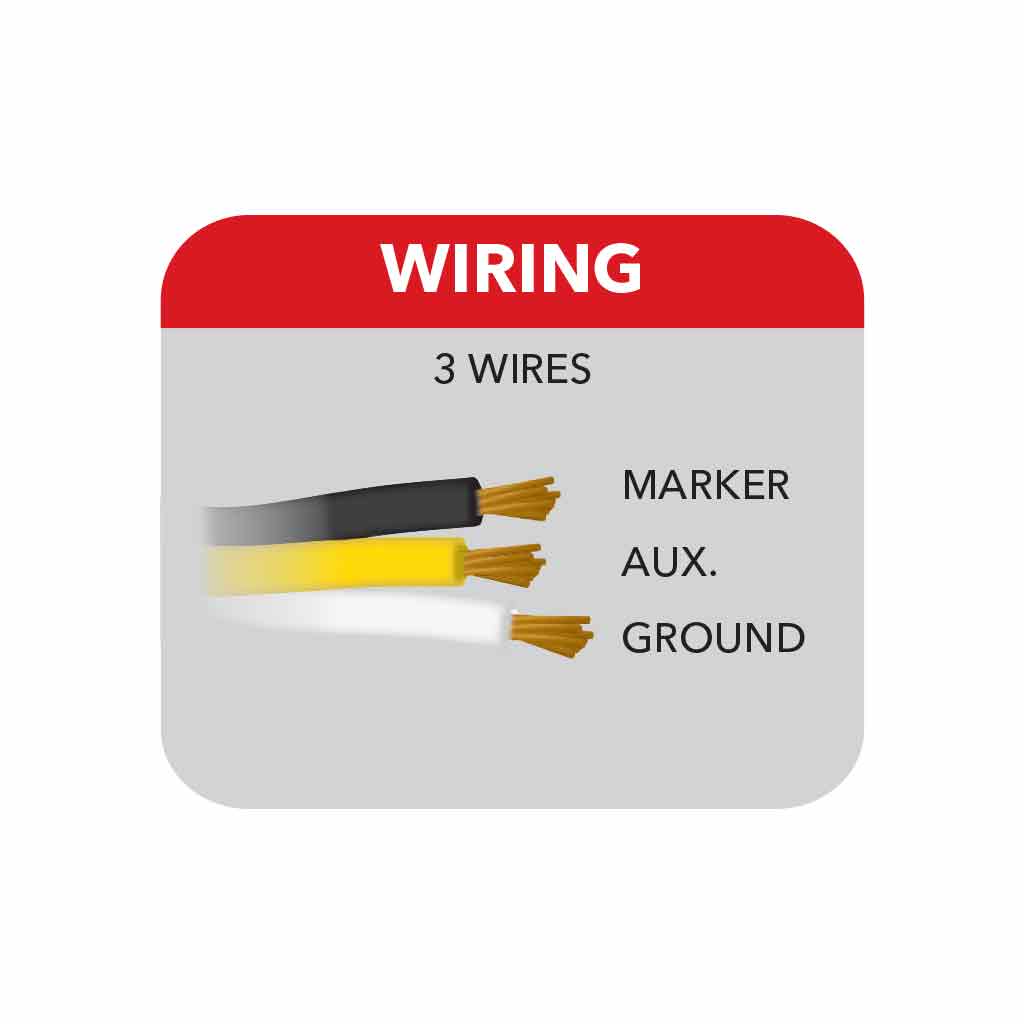 Amber Marker to Blue Auxiliary Square Cab LED Light with Housing – 42 Diodes