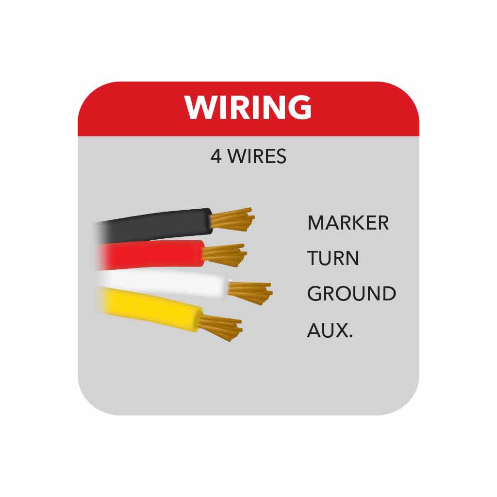 AMBER/RED TURN & MARKER TO PURPLE AUXILIARY DOUBLE FACE ROUND REFLECTOR LED LIGHT