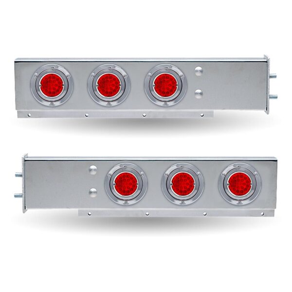 30″ LED Mud Flap Hangers – 2 1/2″ Bolt Spacing | Star-Burst Watermelon LEDs