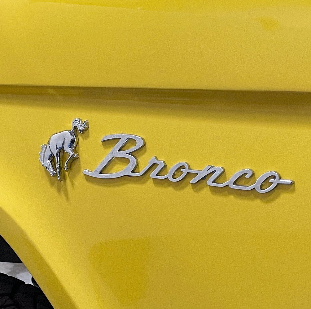 Plastic Bucking Horse Emblem
