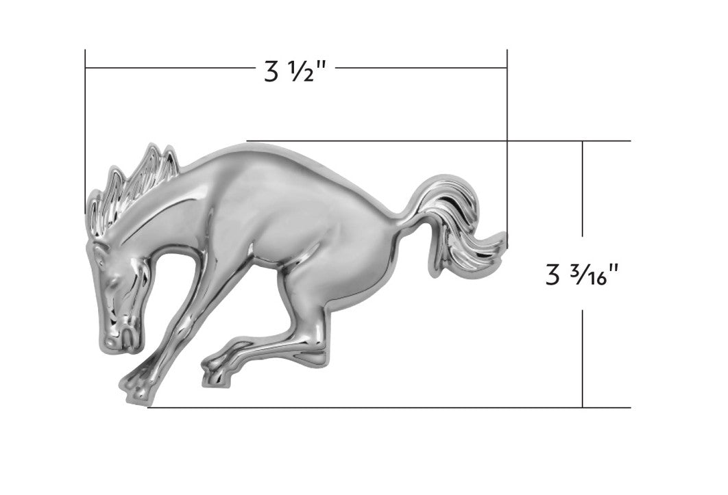 Plastic Bucking Horse Emblem