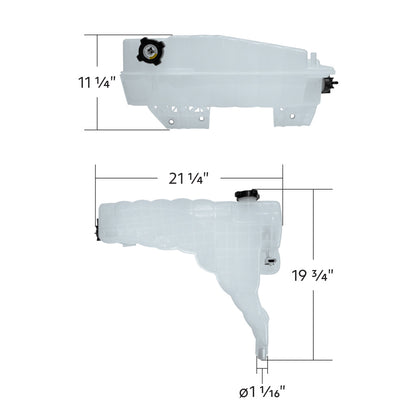 Pressurized Coolant Reservoir & Coolant Level Sensor For 2017-2021 Kenworth T680 and 2013-2022 PB 579