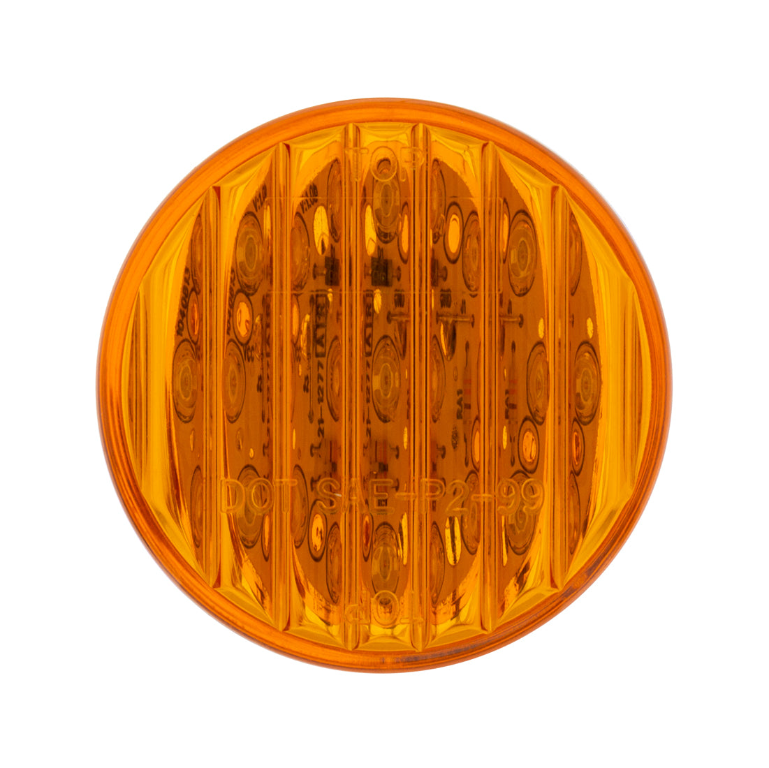 9 LED 2" ROUND LIGHT (CLEARANCE/MARKER) PACK - AMBER LED/AMBER LENS