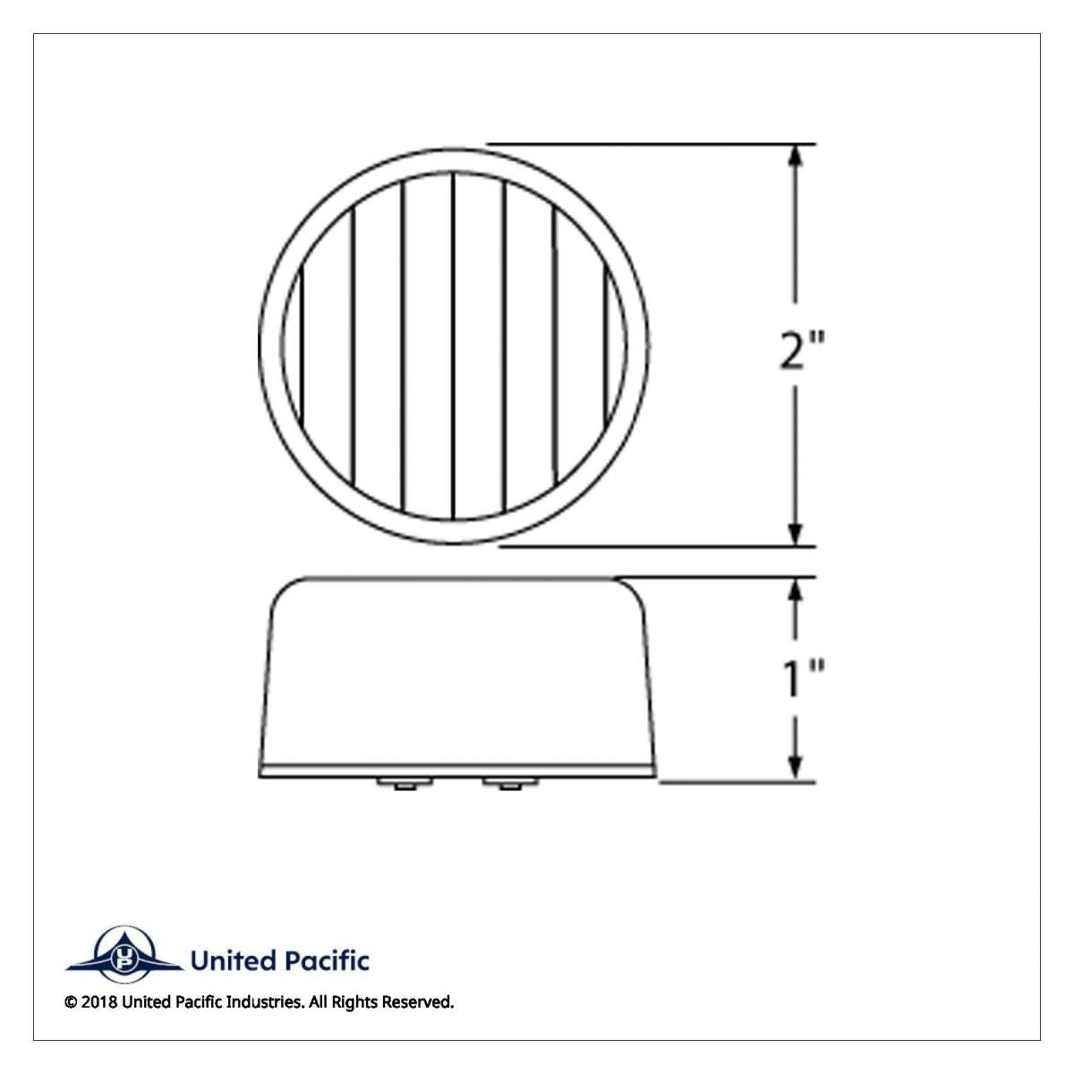 9 LED 2" ROUND LIGHT (CLEARANCE/MARKER) PACK - AMBER LED/AMBER LENS