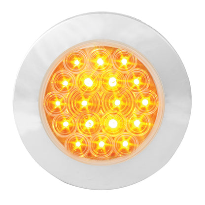 Fleet Series 4" Flange Mount LED Light w/ Twist-On Bezel & 3 Prong Plug