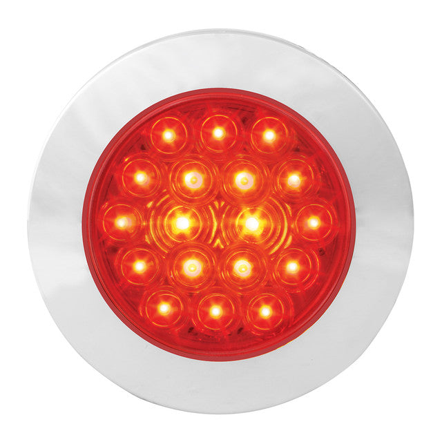 Fleet Series 4" Flange Mount LED Light w/ Twist-On Bezel & 3 Prong Plug