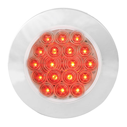 Fleet Series 4" Flange Mount LED Light w/ Twist-On Bezel & 3 Prong Plug
