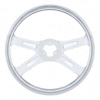 18" Stainless Steel 4 Spoke Steering Wheel