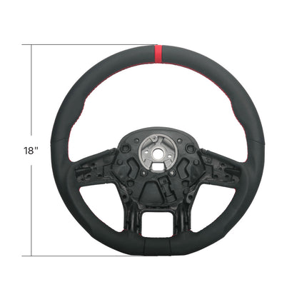 18" YourGrip GT PRO Leather Steering Wheel For 2012-2021 Peterbilt 579 & 2013-2021 Kenworth T680