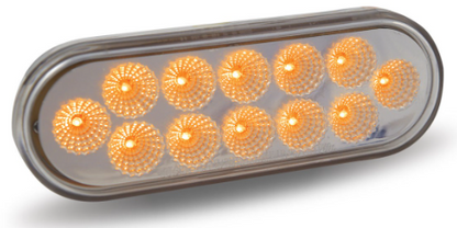 OVAL CLEAR AMBER LED TURN SIGNAL & MARKER LIGHT
