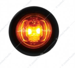 2 LED MINI LIGHT CLEARANCE/MARKER WITH RUBBER GROMMET - AMBER LED/AMBER LENS