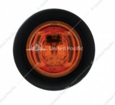 2 LED MINI LIGHT CLEARANCE/MARKER WITH RUBBER GROMMET - AMBER LED/AMBER LENS