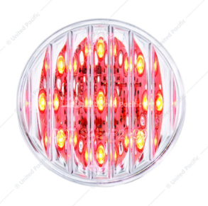 9 LED 2" ROUND LIGHT (CLEARANCE/MARKER) - RED LED/CLEAR LENS