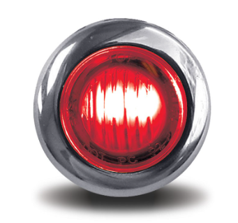 3/4" CLEAR RED MARKER ROUND LED LIGHT - 3 DIODES