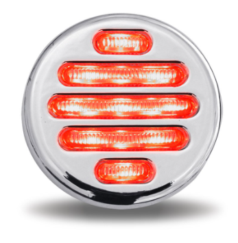 2" CLEAR RED MARKER FLATLINE ROUND LED LIGHT - 9 DIODES