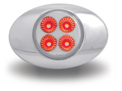 CLEAR RED MARKER GENERATION 2 LED LIGHT - 4 DIODES
